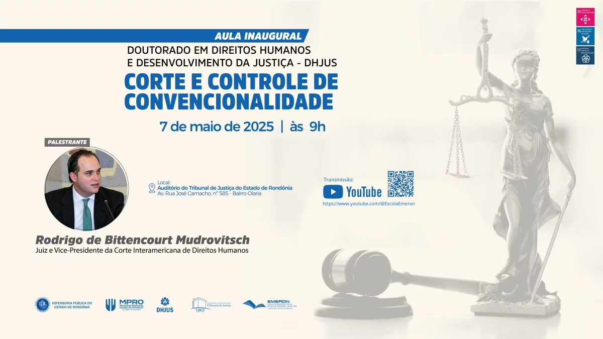 Arte mostra fotografia do palestrante e informações do evento 